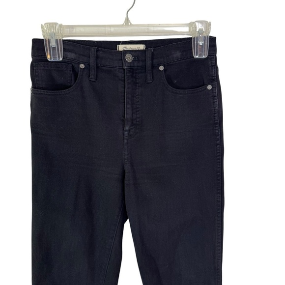Madewell 10" High Rise Jeans Johnny Wash Comfort Stretch Edition Black Size 28 - Picture 5 of 11